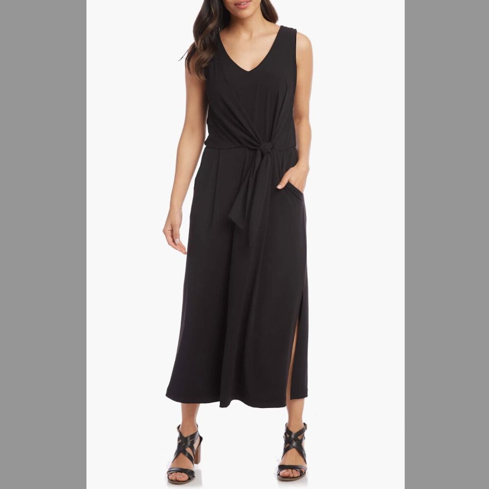 Karen Kane Sleeveless Tie Front Midi Dress NWT